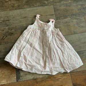 Baby Gap Pastel Pink with Metallic Stripe Dress